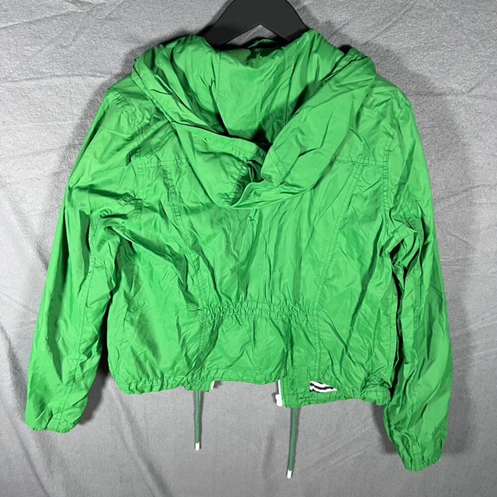 Abercrombie & Fitch Y2K Green Windbreaker sailor stripe preppy nautical - Picture 10 of 12